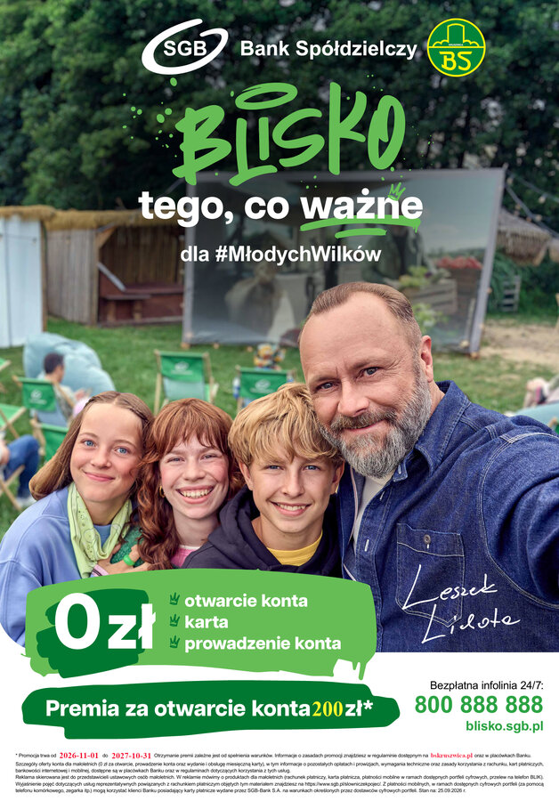 Blisko tego co ważne dla Młodych Wilków - Promocja do 200 zł na start !!!